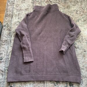 Free people ottoman sweater XS long Women's Purple Turtleneck Sweater